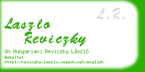 laszlo reviczky business card