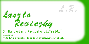 laszlo reviczky business card